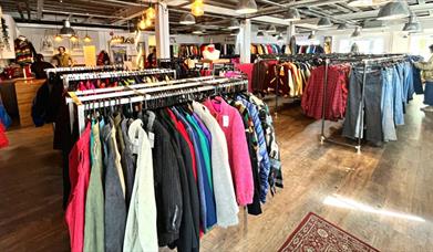 Inside Bare Necessities vintage clothing shop on Oxford Road
