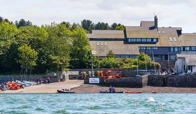Watersport activities on a lake