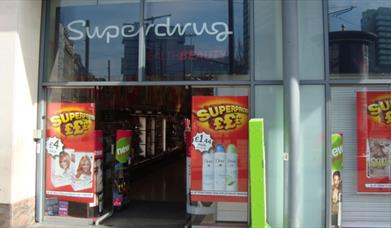 The exterior of Superdrug